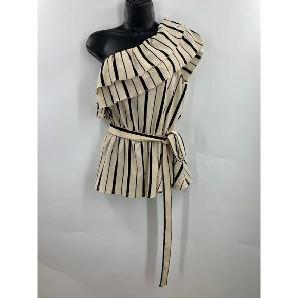 Anthropologie Tops - Anthropologie Maeve Women's Rita Ruffled One Shoulder Top Size M